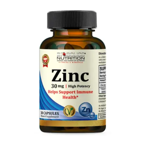 Biobolics Nutrition Zinc 30mg Immune Support & Antioxidant Capsules 30s thumbnail 1