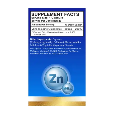 Biobolics Nutrition Zinc 30mg Immune Support & Antioxidant Capsules 30s thumbnail 2