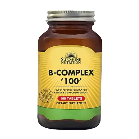 Sunshine Nutrition B-Complex 100 Tablets thumbnail 1