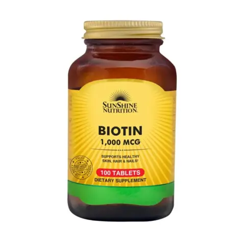 Sunshine Nutrition Biotin 1000Mg Tablet 100S thumbnail 1
