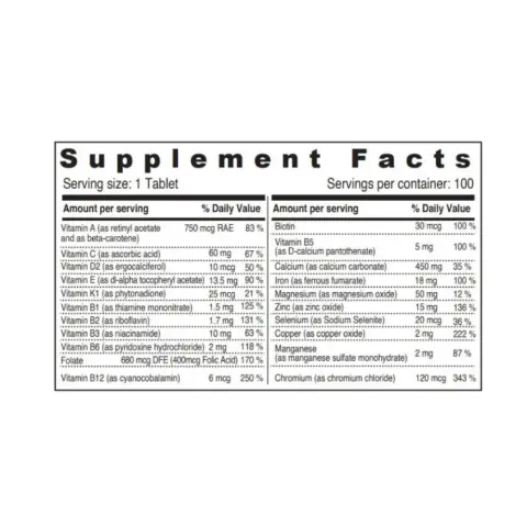Sunshine Nutrition A-Z Women Multivitamin 100 Tablets thumbnail 2