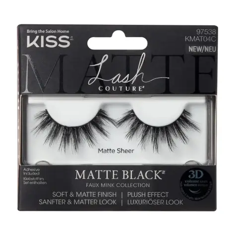 Kiss Lash Couture 3D Matte Black Kmat04C thumbnail 1