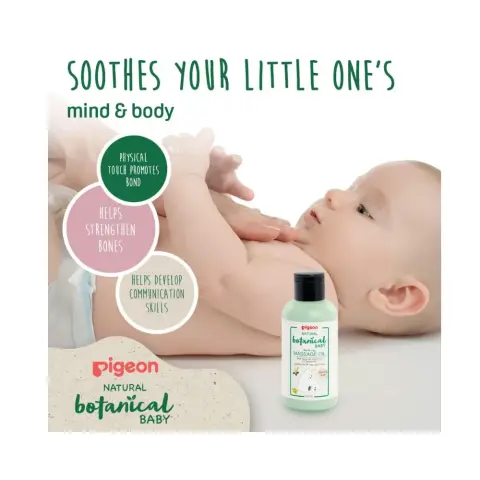 Pigeon Natural Botanical Baby Massage Oil 120mL thumbnail 2