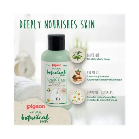 Pigeon Natural Botanical Baby Massage Oil 120mL thumbnail 3