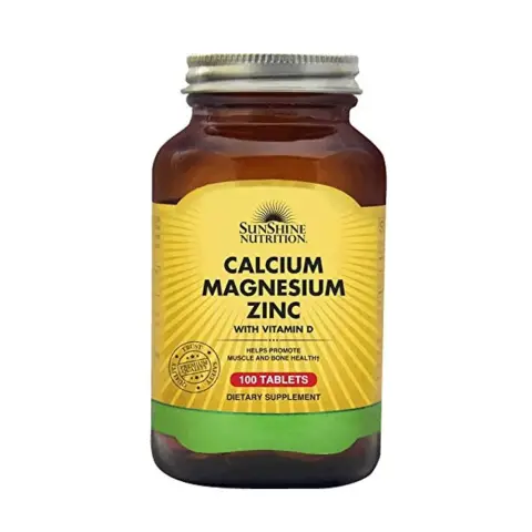 Sunshine Nutrition Ca+Mg+Zin With Vitamin D3 100 Tablets thumbnail 1
