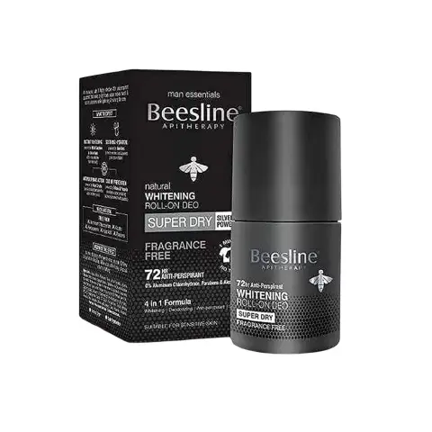 Beesline Mens Whitening Deo Roll On Super Dry Fragrance Free 50ML thumbnail 1
