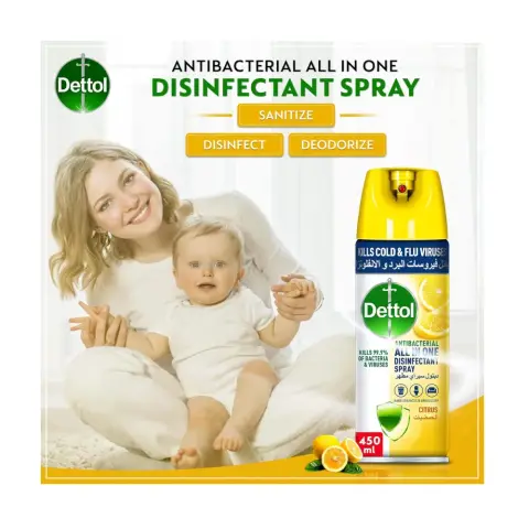 Dettol Disinfectant Citrus Spray 450mL thumbnail 2