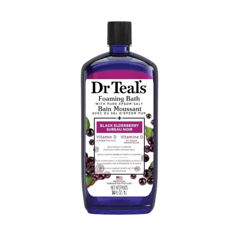 Dr Teals Foaming Bath Black Elderberry 1000mL thumbnail 1