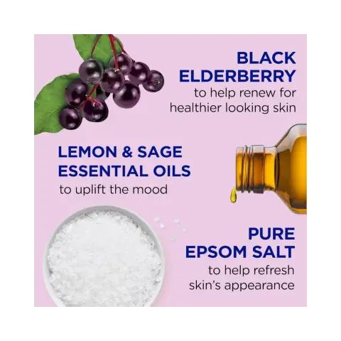 Dr Teals Foaming Bath Black Elderberry 1000mL thumbnail 2
