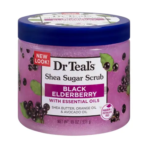 Dr Teals Shea Sugar Black Elderberry Scrub 538G thumbnail 1