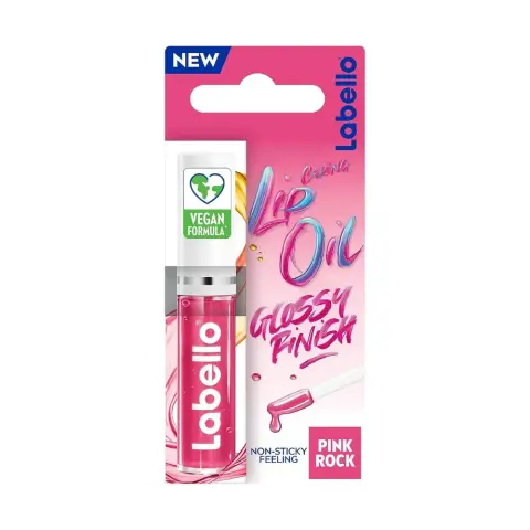 Labello Caring Lip Oil Glossy Finish Pink Rock thumbnail 1