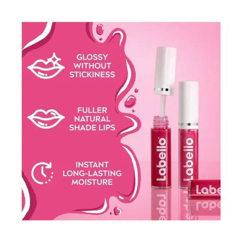 Labello Caring Lip Oil Glossy Finish Pink Rock thumbnail 2