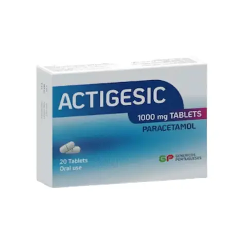 Actigesic 1000mg 20 Tablets thumbnail 1