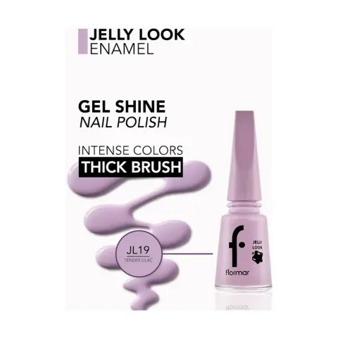 Flormar Jelly Look Nail Enamel JL19 Tender Lilac thumbnail 2