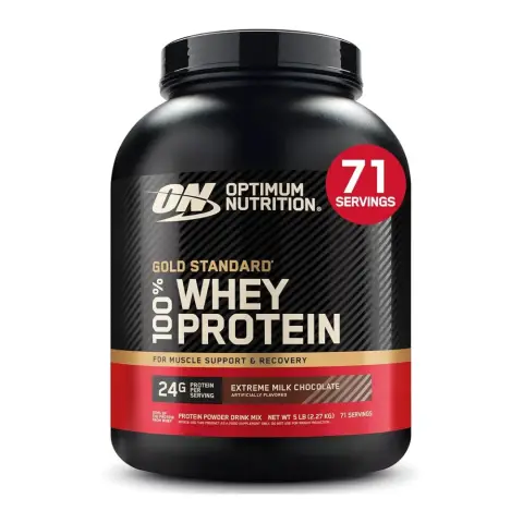 Optimum Nutrition 100% Whey Gold Standard Extreme Milk Chocolate Protein Powder 5Lb thumbnail 1