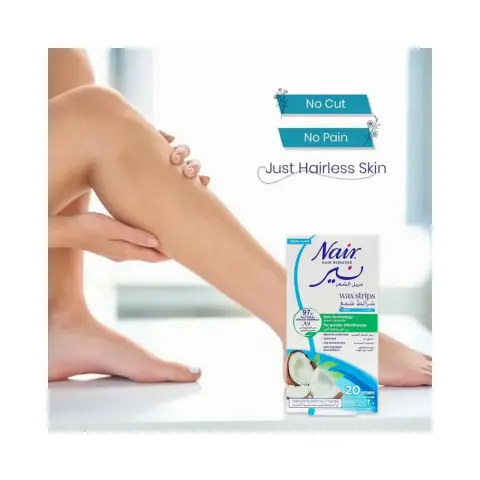 Nair Wax Sensitive Skin Coconut Strips 20S thumbnail 2