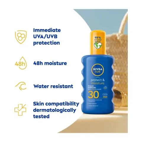 Nivea Protect & Moisture Spf30 Sunscreen Spray 200Ml thumbnail 2