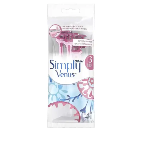 Gillette Venus 3 Pink Disposable Razor 4s thumbnail 1