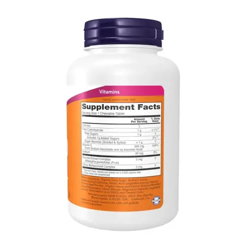 Now Vitamin C 500mg Antioxidant Supplement with Rosehips Tablets 100s thumbnail 2