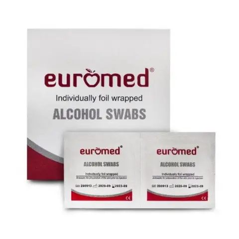 Euromed Sterile Isopropyl Alcohol Antiseptic Swabs 100s