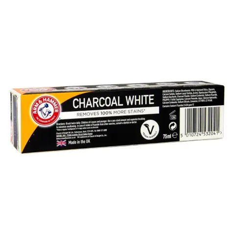 Arm & Hammer Charcoal White Toothpaste 75mL thumbnail 2