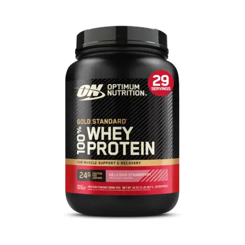 Optimum Nutrition 100% Whey Gold Standard Delicious Strawberry 2LB thumbnail 1
