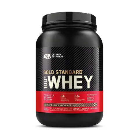Optimum Nutrition 100% Whey Gold Standard Extreme Chocolate Protein Powder 2Lb thumbnail 1