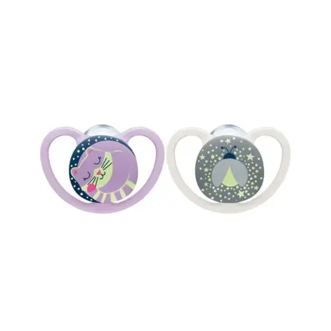 Nuk Snk716 Space Night Silicone Soother 6-18M-619 thumbnail 2
