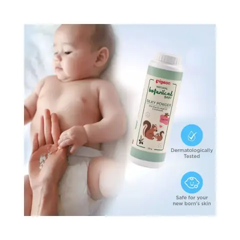 Pigeon Natural Botanical Baby Silky Powder 125mL thumbnail 2