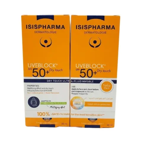 Isis Pharma Uveblock Spf50+ Dry Touch Fluid Sunscreen 40Ml Offer Pack thumbnail 1