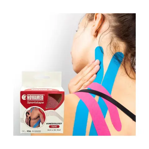 Novamed Kinesiology Sports Tape Black 5cm thumbnail 2