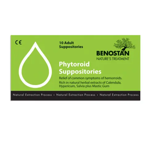 Benostan Phytoroid Adult Suppositories 10s thumbnail 1