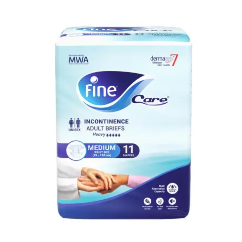 Fine care incontinence adult unisex briefs heavy size M 75 x 110cm 11 diapers thumbnail 1