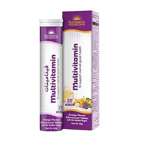 Sunshine Nutrition Multivitamin Orange Effervescent Tablets 20S thumbnail 1
