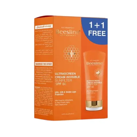 Beesline Ultrascreen Cream SPF50 Invisible Sunfilter 60mL 1+1 thumbnail 1