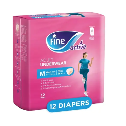 Fine Active Adult Pull-Up Underwear Women Medium 12s thumbnail 1