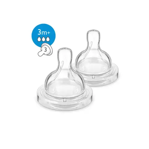 Philips Avent Scf633/27 Anti Colic Teats 3 Holes 3M+ thumbnail 2
