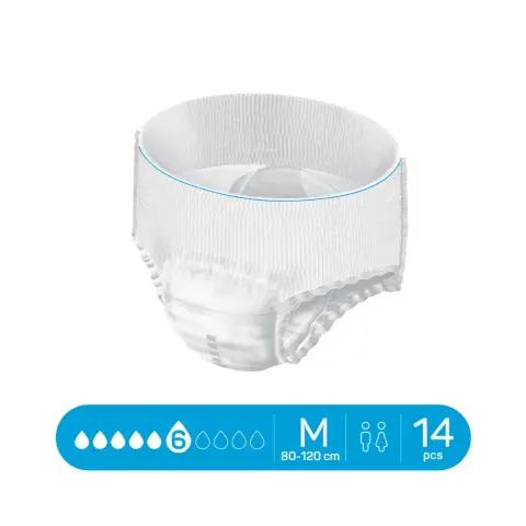 Molicare Premium Mobile Adult Diaper Pants, Diapers pants for adult incontinence, Unisex, Medium, 6 drops, 14 pieces / pack thumbnail 3