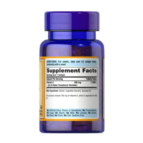 Puritans Pride Vitamin E 400IU Capsules 50s thumbnail 2