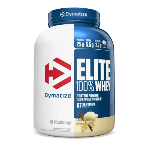 Dymatize Elite Whey Gourmet Vanilla Protein Powder 5Lb thumbnail 1