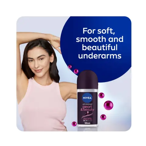 Nivea Pearl Beauty Black Roll-On Deodorant 50mL thumbnail 2