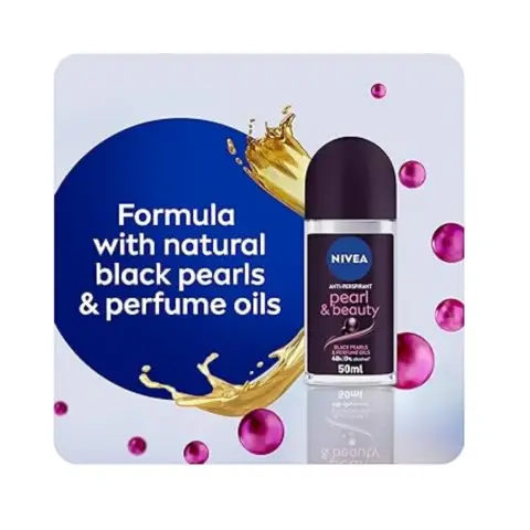 Nivea Pearl Beauty Black Roll-On Deodorant 50mL thumbnail 3