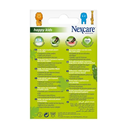 3M Nexcare Animals Assorted Colourful Bandages for Kids 20s thumbnail 2