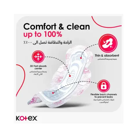 Kotex Natural Ultra Thin Super Sanitary Pads 16S thumbnail 3