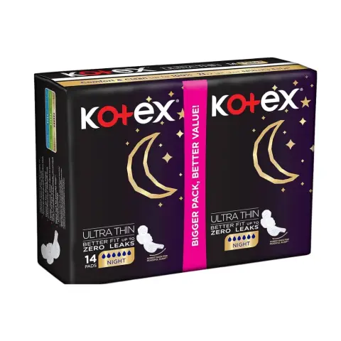 Kotex Natural Ultra Thin Night Sanitary Pads 14s thumbnail 1