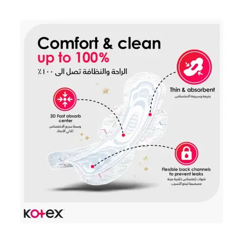 Kotex Natural Ultra Thin Night Sanitary Pads 14s thumbnail 3