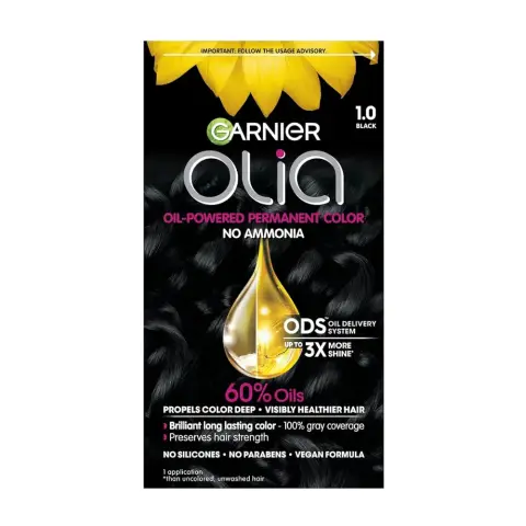 Garnier Olia Permanent Hair Color 1.0 Deep Black thumbnail 1