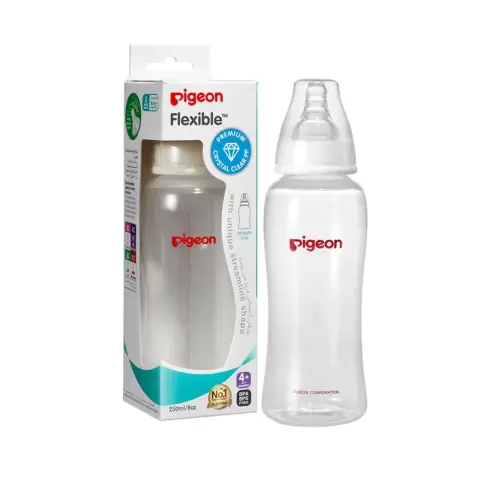 Pigeon StreamLine Slim Neck PP Decorated Bottle 250mL thumbnail 1