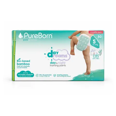 Pureborn Pants Size 5 Baby Diapers 80S thumbnail 1