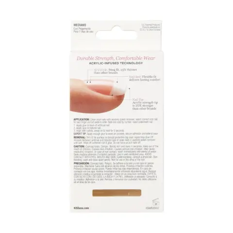 Kiss Salon Acrylic French Nails Medium Coffin KSA16C thumbnail 2